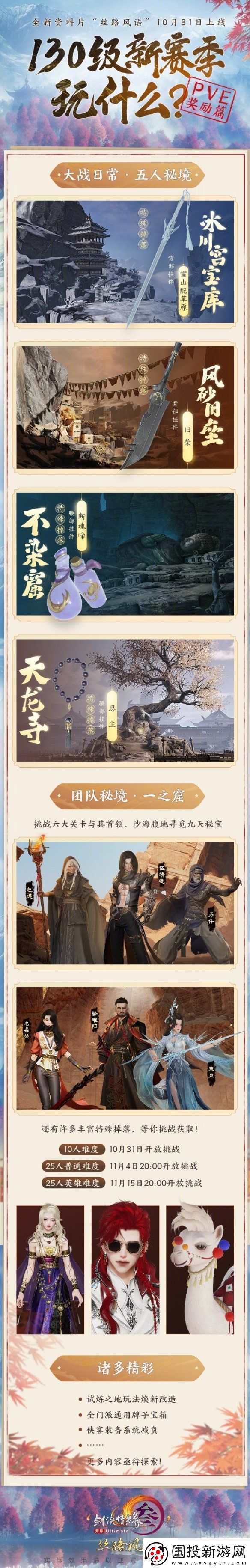 剑3丝路风语130级新赛季怎么玩