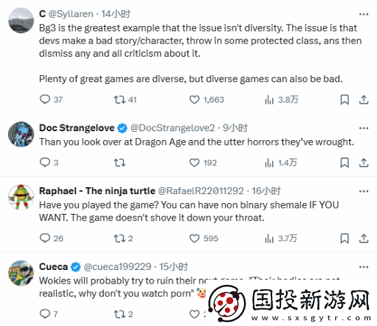 推主晒博德之门3角色图