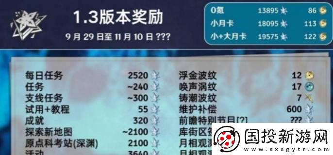 鸣潮1.3星声汇总