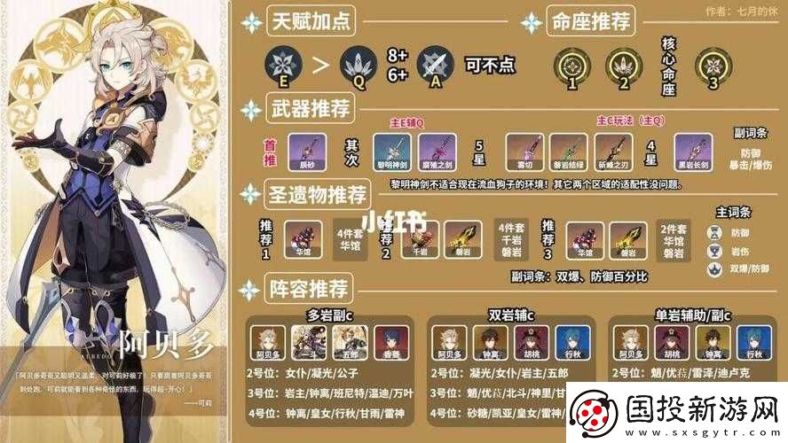原神阿贝多培养建议