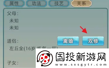 修仙家族模拟器2角色双修规则详解