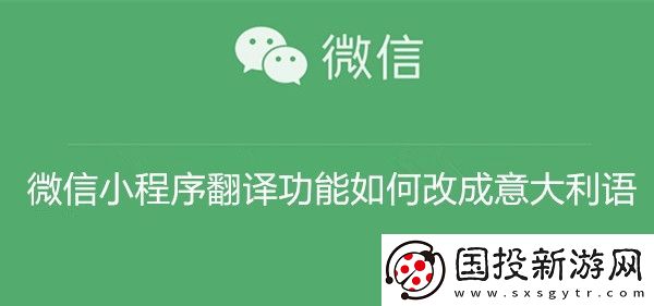 微信小程序翻译功能如何改成意大利语