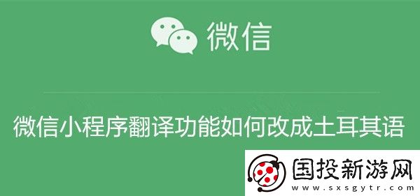 微信小程序翻译功能如何改成土耳其语