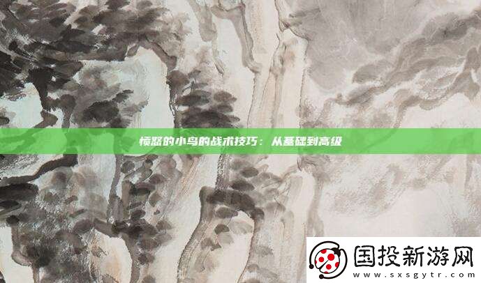 愤怒的小鸟的战术技巧