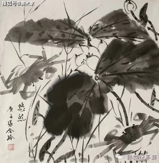 吕红刚进门看见一幅美丽的画作