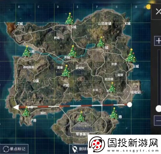 和平精英圣诞树位置2020