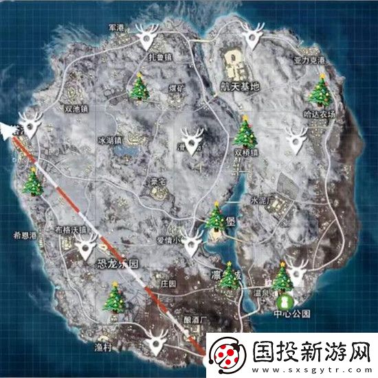 和平精英圣诞树位置2020