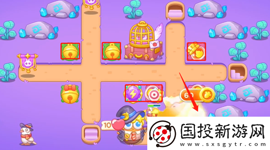 保卫萝卜4阿波与魔法宝藏第57关通关攻略