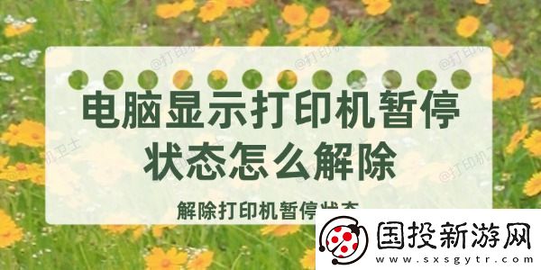 电脑显示打印机暂停状态怎么解除解除打印机暂停状态