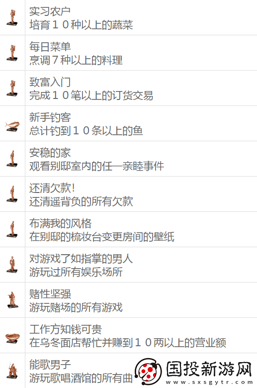 如龙维新极全奖杯解锁条件有什么