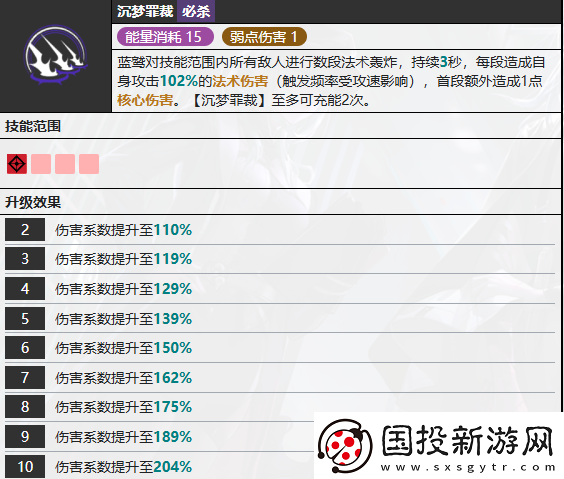 无期迷途蓝鹫技能介绍