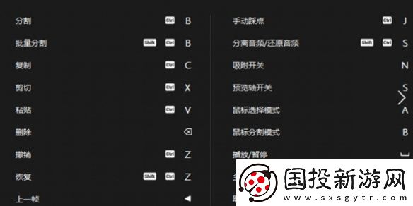 剪映快捷键大全
