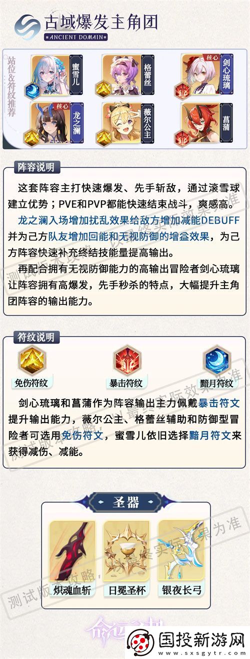 命运圣契零氪平民玩家阵容搭配分享