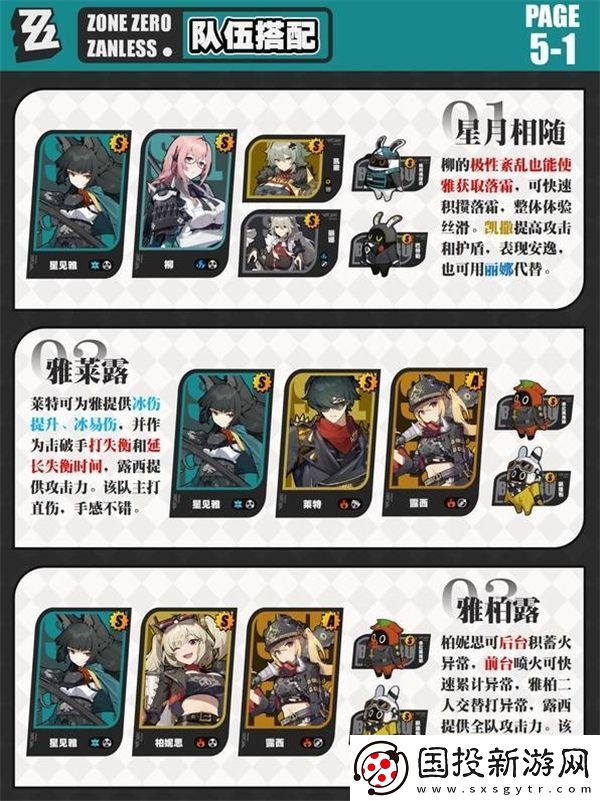 绝区零星见雅队伍搭配