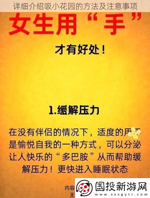 详细介绍吸小花园的方法及注意事项