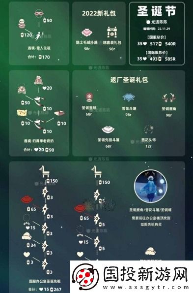 光遇圣诞节活动兑换图