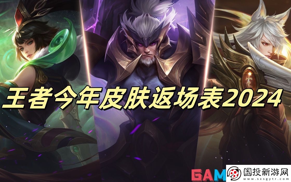 王者今年皮肤返场表2024
