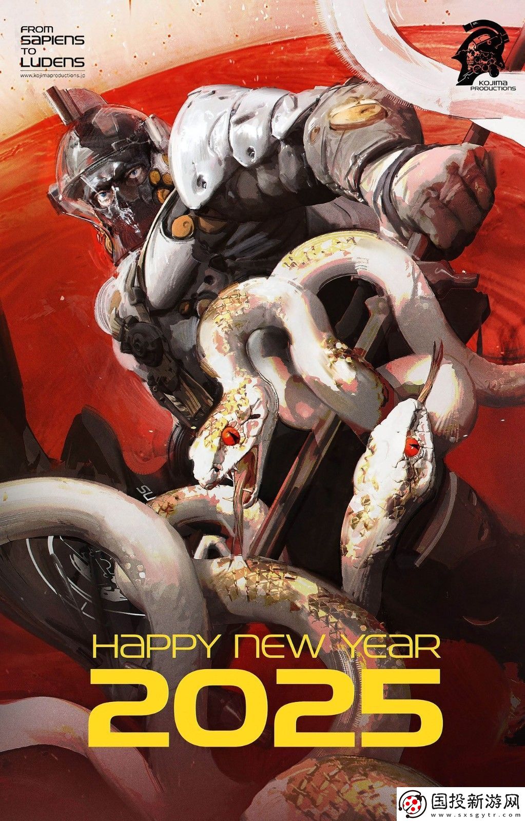 老将杰洛特出马！CDPR发巫师赛博朋克2077新年贺图