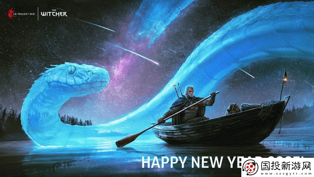 老将杰洛特出马！CDPR发巫师赛博朋克2077新年贺图