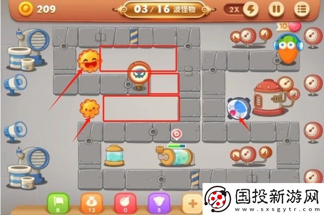 保卫萝卜3工厂第36关怎么过