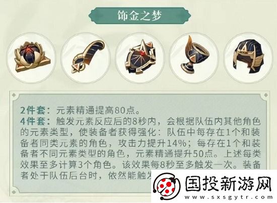 原神饰金之梦适合哪个角色