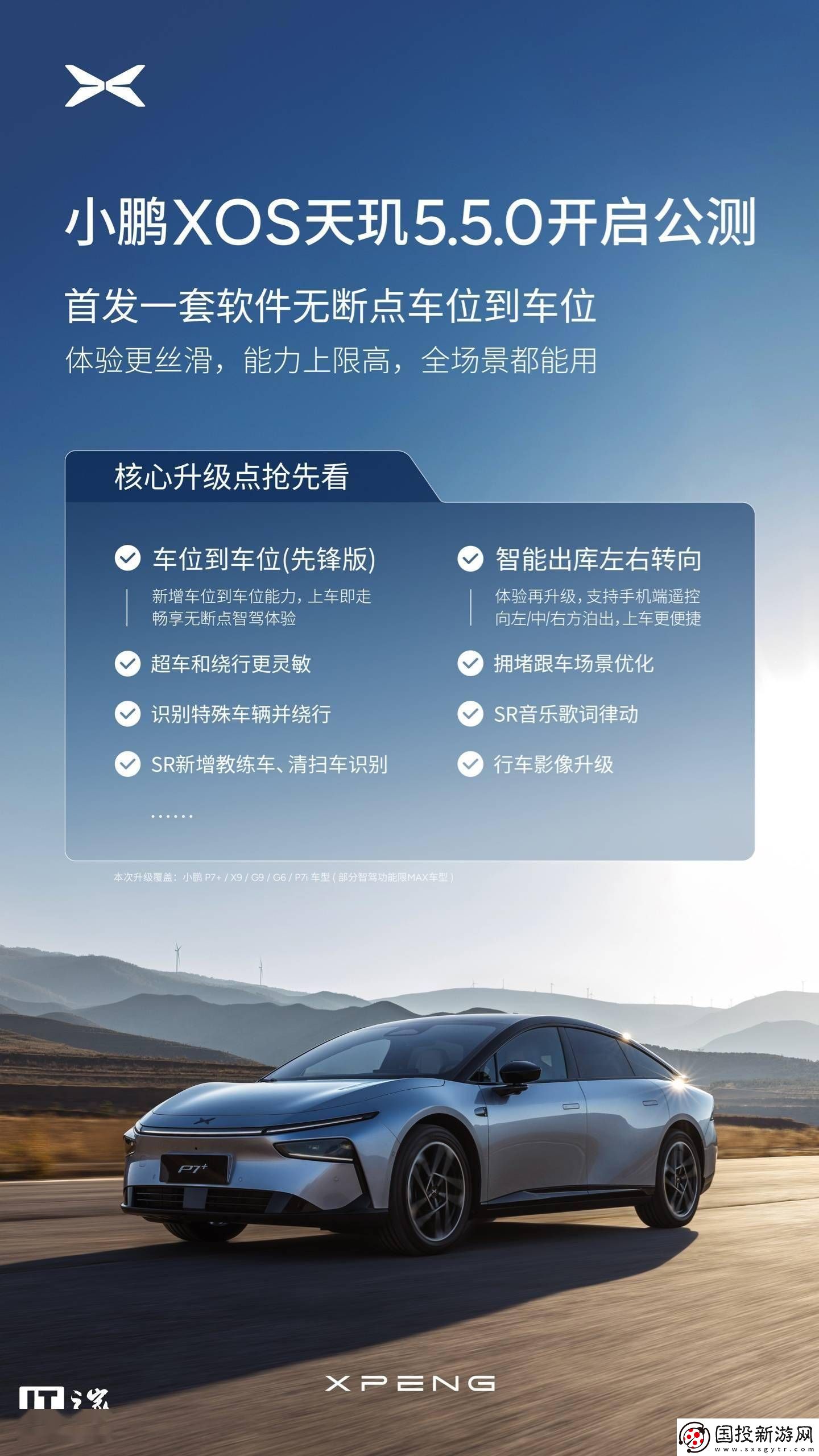 小鹏P7+车位到车位功能即将全量上线