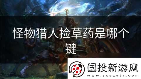 怪物猎人捡草药是哪个键