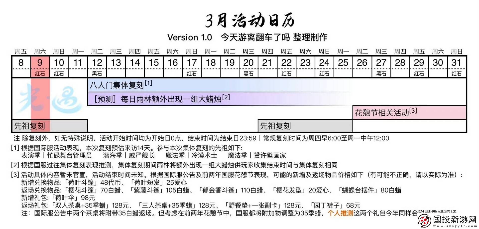 光遇3月有什么活动