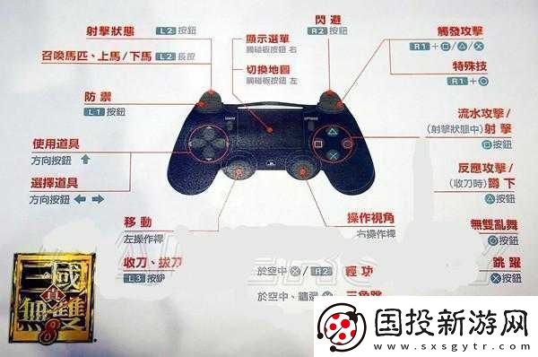 真三国无双8游戏PS4手柄全面按键操作指南及说明