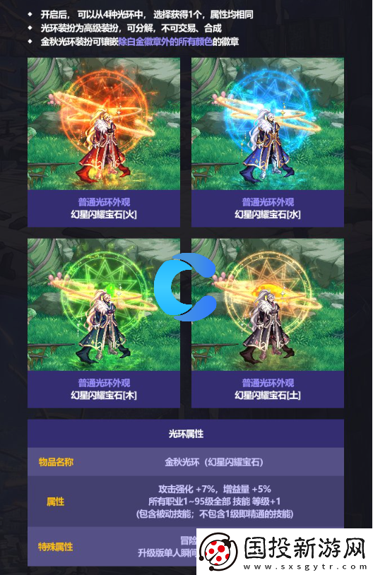 DNF地下城与勇士幻星闪耀宝石光环属性介绍