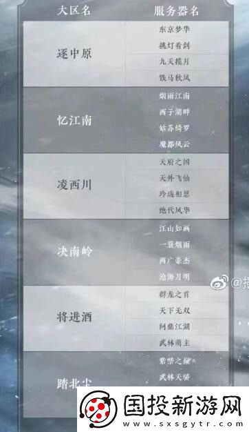 逆水寒手游新手区服选哪个最好