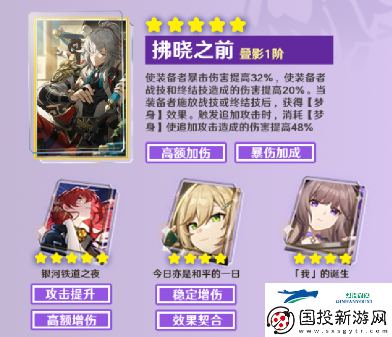 崩坏星穹铁道景元配队攻略+光锥遗器推荐