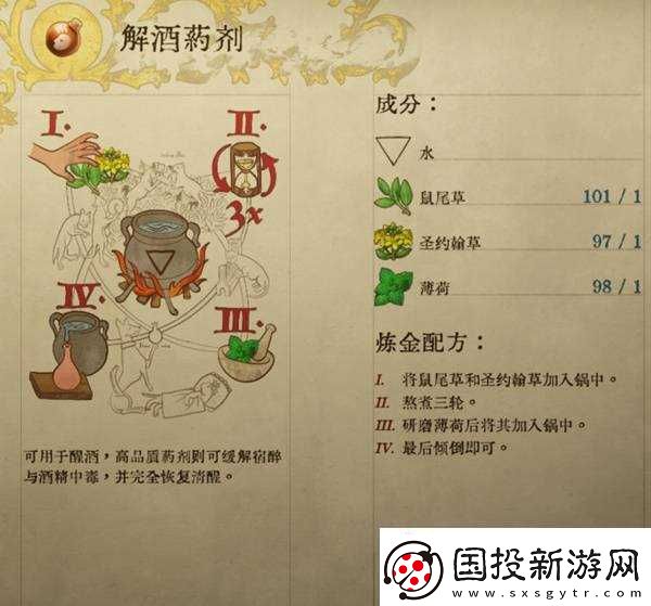 天国拯救2部分药剂与毒药配方介绍