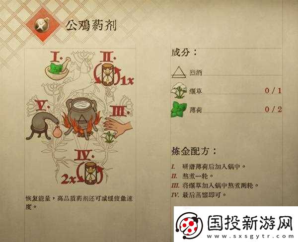 天国拯救2部分药剂与毒药配方介绍