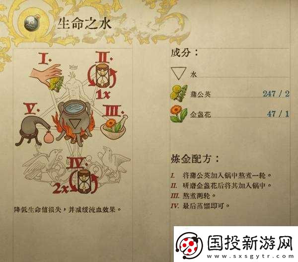 天国拯救2部分药剂与毒药配方介绍