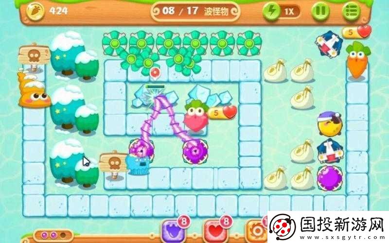 保卫萝卜2极地冒险第14关完美通关