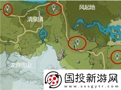 原神蒙德地灵龛分布图有哪些