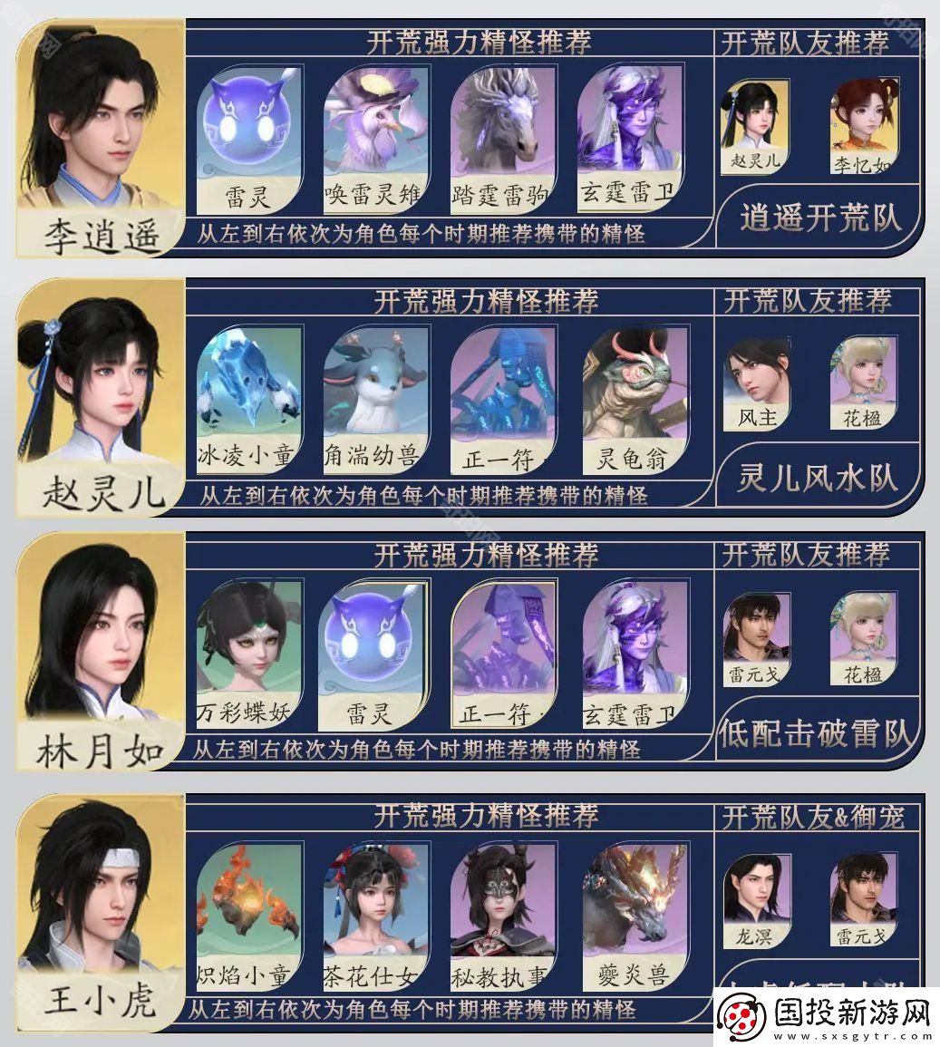 仙剑世界开荒带什么御灵最好
