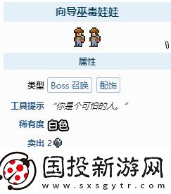 泰拉瑞亚服装商巫毒娃娃怎么使用