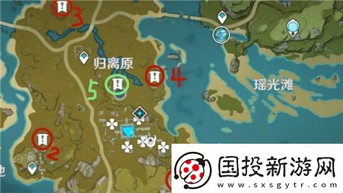 原神归离四个圆盘位置在哪