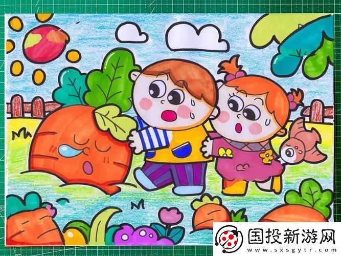 动漫二人世界拔萝卜怎么画