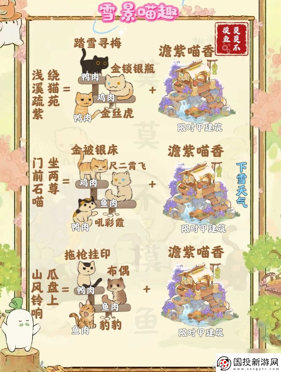 桃源深处有人家雪景喵趣怎么玩